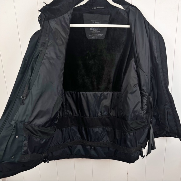 LL Bean Women's Carrabassett Ski Jacket Size L Black Insulated Primaloft Winter - Picture 9 of 16